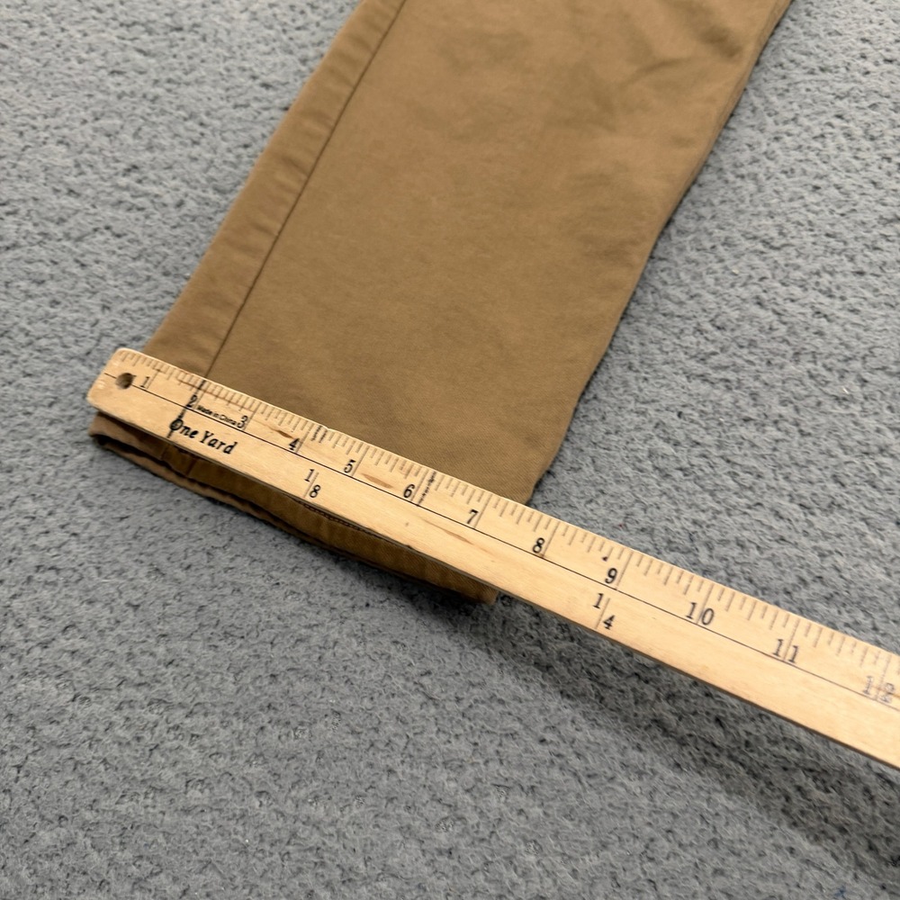 Banana Republic Twill Pants Mens 36x32 Tan 5-Pocket Straight Leg Stretch Khaki - Picture 10 of 12